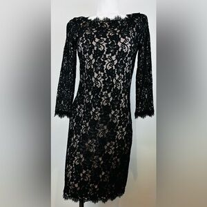 DVF - Elegant Black Lace Dress